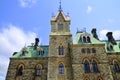 The East Block is one of the three buildings on Canada`s Parliament Hill Royalty Free Stock Photo