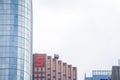 Scotiabank logo, in front of their heaquarter office in Toronto, Ontario