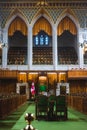 Interior of House of Commons, Canadian Parliament Royalty Free Stock Photo