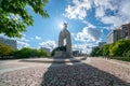 Ottawa, Canada - 09.04.2019: Sun star above the War memorial in Confederation square in Canadian capital on a sunny day Royalty Free Stock Photo