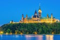 Ottawa city skyline and Parliament Hill in Ontario, Canada Royalty Free Stock Photo