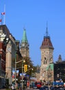 Clock tower and East Block is 2 of the three buildings