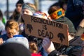 `Reconciliation is Dead`: Sign at Ottawa Protest