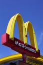 McDonald`s Golden Arches logo sign in Ottawa, Canada