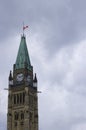 Ottawa Peace Tower Half Mast Royalty Free Stock Photo