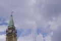 Ottawa Peace Tower Half Mast Royalty Free Stock Photo