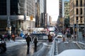 Ottawa, Ontario, Canada - Feb 18, 2022 - Freedom Convoy Police start blocking roads. Royalty Free Stock Photo