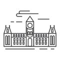 Ottawa's parliament hill. Vector illustration decorative design