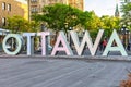 Ottawa sign in downtown at the Byward Market Royalty Free Stock Photo