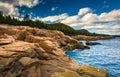 Otter Cliffs and the Atlantic Ocean in Acadia National Park, Mai Royalty Free Stock Photo