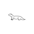 otter icon.Element of popular sea animals icon. Premium quality graphic design. Signs, symbols collection icon for websites, web d