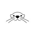 Otter icon isolated on white background