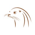 Otter icon logo design
