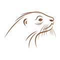 Otter icon logo design