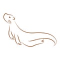 Otter icon logo design