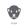 Otter icon. Trendy Otter logo concept on white background from a