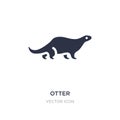 otter icon on white background. Simple element illustration from Animals concept