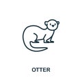 Otter icon from wild animals collection. Simple line Otter icon for templates, web design and infographics