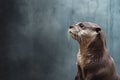 Otter mockup animal. Generate Ai