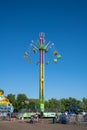 Otter Tail County Fair, Fergus Falls, Minnesota. Summer fun, fair rides in the Summ