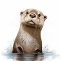 Stunning Otter Painting In Magali Villeneuve\'s Style - 32k Uhd Illustration