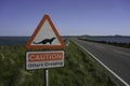 Otters crossing sign Scotland