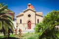 Ottimati Church in Reggio Calabria among green palms