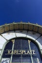 The Otto Wagner Pavilion on Karlsplatz in Vienna Royalty Free Stock Photo