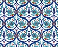 Ottoman ancient Turkish tile patterns, motifs