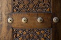 Ottoman art with geometric patterns on wood