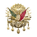 Ottoman Empire Emblem. Golden-leaf Ottoman Empire Emblem. Royalty Free Stock Photo