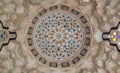 Carved plaster dome decorated with colored glass pieces of a pergola in front of El sehemy historical house, Cairo, Egypt Royalty Free Stock Photo