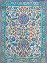 Ottoman era style glazed ceramic tiles from Iznik Turkey decor