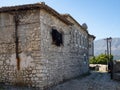 Ottoman House with Laundry on Clothesline in Kala within Berat`s Fortress Royalty Free Stock Photo