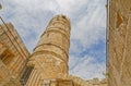 Ottoman minaret in the Tower of David courtyard in Jerusalem