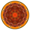 Ottoman motif. Vector illustration. Round arabesque pattern