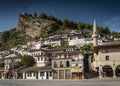 Ottoman architecture view in historic berat old town albania