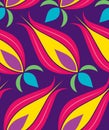 Ottoman Tulip Seamsless Pattern Royalty Free Stock Photo