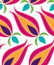 Ottoman Tulip Seamsless Pattern Royalty Free Stock Photo