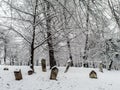 Ottoman tumbstones under the snow