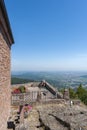 View from Hohenburg Monastery on Mont Sainte-Odile near Ottrott. Alsace region in France Royalty Free Stock Photo