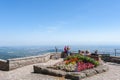 View from Hohenburg Monastery on Mont Sainte-Odile near Ottrott. Alsace region in France Royalty Free Stock Photo