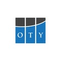 OTY letter logo design on WHITE background. OTY creative initials letter logo concept. OTY letter design.OTY letter logo design on