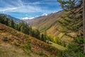 Otztal alps landscape near Obergurgl village, Tyrol, Austria border with Italy Royalty Free Stock Photo