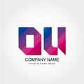 OU Letter Logo Design