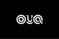 OUA Creative Unique Modern Letter Logo Design. Elegant Monogram Logo Design with Decorative Elements and Typography Royalty Free Stock Photo