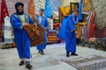 ouarzazate, MOROCCO- APRIL 13, 2022. sale of handmade berber carpets. traditional sale in morocco to tourists