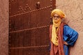 Berber dressed his traditional clothes and turban