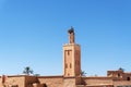 Ouarzazate, Morocco - March 11 2020 : Street view with buildings at ouarzazate town in Morocco Royalty Free Stock Photo