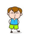 Ouch Face Expression - Cute Cartoon Boy Illustration